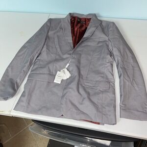 Yuan Lu Boys' Blazer Size 18Y | Grey Suit Jacket Formal Wear